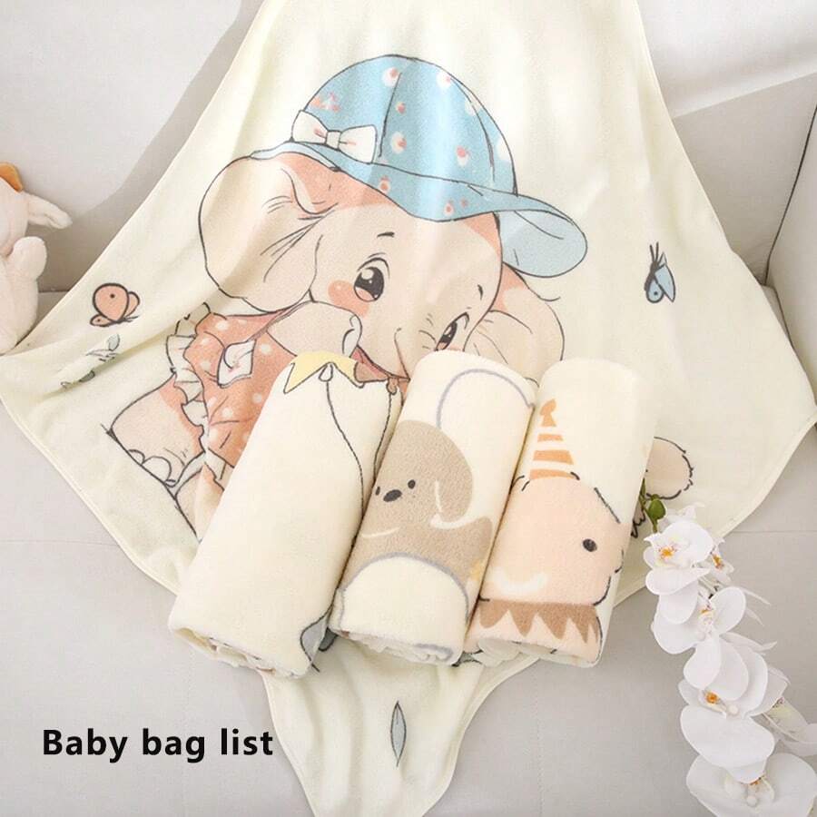 Yue Ye Coperta multifunzionale per bambini - Coperta morbida e calda per bambini, adatta per bambini da 0 a 3 anni, in morbido pile di corallo confortevole e durevole, essenziale per i neonati, con motivo stampato carino, ottimo regalo per il compleanno e il Natale del bambino