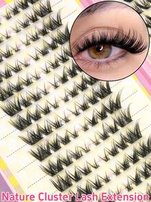 Bộ 252/80 sợi mi giả xoăn, độ dài 8-16mm, kiểu dáng bồng bềnh và mắt mèo, mi giả tự làm, mi tự nhiên, mi rời, thích hợp sử dụng hàng ngày, đám cưới, hẹn hò, tiệc tùng, du lịch, Tết Nguyên Đán, Giáng Sinh/Halloween. - C - Xem 3