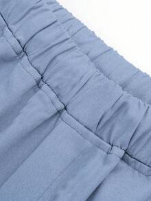 1件青少年男童休闲户外工装裤，带口袋，春秋季 - 霧霾藍 - 查看 3