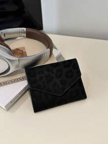 1pc Leopard Print PU Leather Compact Bifold Wallet, Suitable For Women Daily Use And Gift - Multicolor - View 7