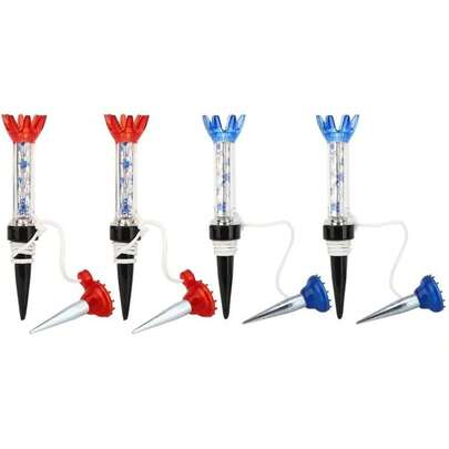 FINGER TEN FINEGR TEN Magnetic Plastic Golf Tees Value 4 Packs Blue & Red, Unbreakable & Hard To Lose 80 Mm Long Tees With Step Down Design For Men Women Practice Training