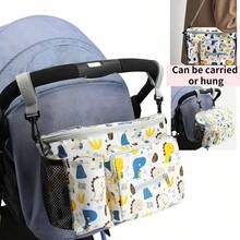 Multifunctional Baby Stroller Hanging Bag, Diaper Bag, Mommy Bag, Stroller Organizer Bag, Large Capacity Storage Bag, Detachable And Wearable Design - Multicolor - View 1