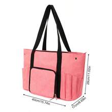 1pc Woven Tool Storage Bag, Knitting Needle & Crochet Hook Storage Tote, Yarn Storage Bag, Sewing Tools & Supplies Organizer, Suitable For Unfinished DIY Project Storage - Storage Bag - View 8
