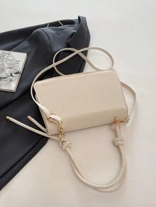 Nuevo bolso de mano, de hombro y bandolera de moda elegante y casual con estampado de leopardo retro para mujer - Blanco - Ver 8