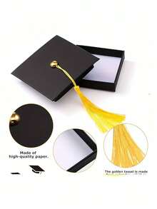 1x Paper Graduation Gift Box – Mortarboard-Themed Decorative Gift Container – Office Gift Packaging – Sturdy Hard Box For Graduation Gifts & Party Favors – Rigid Jewelry Gift Packaging Box – Graduation Party Supplies – Graduation Party Favor Box – Graduation Gift - Multicolor - View 4