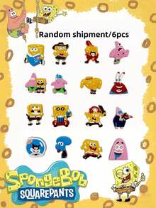 SpongeBob SquarePants Bộ trang trí tiệc sinh nhật chủ đề SquarePants gồm 6/12/24 món, họa tiết dễ thương, hình dáng độc đáo, hình chiếc giày phát sáng trong bóng tối, thích hợp cho túi đi biển, guốc, dép xăng đan. Được làm từ chất liệu PVC, có thể dùng làm vật trang trí giày, mặt dây chuyền giày, quà tặng sinh nhật, Giáng sinh, Ngày lễ tình nhân, Halloween. Có thể dùng làm mặt dây chuyền cho guốc gỗ rỗng, guốc gỗ rỗng, phụ kiện guốc gỗ rỗng. Các kiểu trang trí giày bằng cao su mềm ngẫu nhiên, thích hợp làm quà tặng sinh nhật, quà tặng ngày lễ, quà nhét túi quà và quà nhét tất Giáng sinh. - Nhiều màu - Xem 8