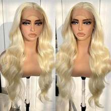 613 Lace Front Wigs, Blonde Glueless Synthetic Lace Front Wigs Pre Plucked, Body Wave Long Lace Wigs For Black Women #613 - Gold - View 2