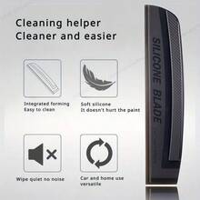 1pc Silicone Car Squeegee, Soft Rubber Surface Fits Tightly To Glass, No Damage To Car Paint Or Glass, Ergonomic Handle, Streak-Free Drying And Cleaning Tool For Car Windows, Winter Water Removal Car Care Essential - 1pc Car Wash Wiper - View 10