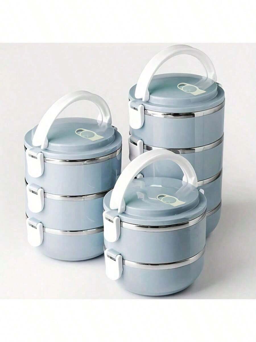 Bộ 1/2/3/4 hộp cơm bento bằng thép không gỉ chất lượng cao, màu trơn, có nắp đậy, nhiều ngăn, đa chức năng, chịu nhiệt, chống rò rỉ, cách nhiệt, dễ mang theo với tay cầm và van thông hơi, phù hợp cho gia đình, nhà bếp, phòng ăn, văn phòng, học sinh, bệnh viện, thăm viếng, dã ngoại, cắm trại, du lịch và nhiều trường hợp khác.