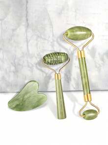 Bộ 1/2/3 con lăn ngọc Gua Sha, dụng cụ massage ngọc cho mặt và cổ - Quà tặng Ngày của Mẹ - Quà tặng chăm sóc da mặt, Làm đẹp, Chăm sóc da, Spa, Tự chăm sóc, Dụng cụ chăm sóc da, Chăm sóc da mặt, Dụng cụ dành cho chuyên viên thẩm mỹ, Massage, Dụng cụ massage mặt, Con lăn massage mặt - Nhiều màu - View 2