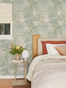 1 rouleau de 1m/3m/5m Papier peint rétro à motif de feuilles de plantes tropicales, style nordique minimaliste, papier contact amovible et auto-adhésif, papier peint vinyle, décoration maison DIY, fond de pièce, chambre, cuisine, salon, salle de bain, armoire, renouvellement de meubles - Ombre des feuilles - Voir 8