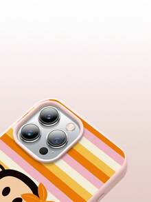 Ốp lưng điện thoại silicon lỏng chính hãng Paul Frank, bảo vệ toàn thân chống sốc với nắp che camera, họa tiết khỉ sọc nhiều màu sắc mùa hè và hoa ly, thiết kế mới tương thích với iPhone 13/14/15/16/17 Pro Max - Nhiều màu - Xem 6