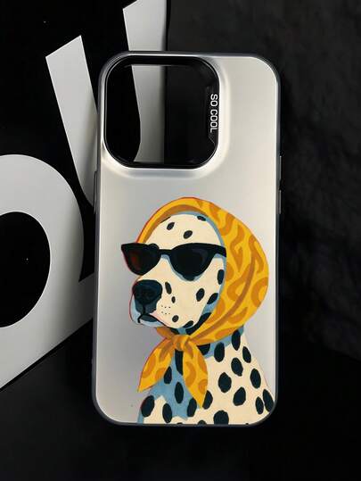 全新创意时尚IMD激光手机壳系列，酷炫的斑点狗戴着黄色头巾和时尚眼镜图案，经典混合材质，防震防滑，兼容 17/17Air/17Pro/17ProMax、16/16Plus/16ProMax、15、14、13、12、11系列，也适用于Galaxy S22、S23、S24、S25 Plus Ultra系列，是复活节礼物、圣诞节/万圣节装饰/生日礼物的理想之选，送给情侣、女朋友、男朋友、朋友或自己都非常合适。