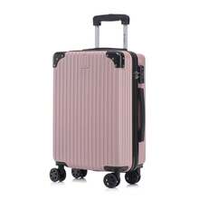 YONSLY Suitcase 20/24/28 Inch With TSA Lock, YKK Double Repair Zipper, 4 Wheels, 360° Rotation, Mesh Compartment, Lightweight Trolley Suitcase, Hard Shell Suitcase, Carry-On Luggage, Family Suitcase, Holiday Suitcase - 玫瑰金 - 查看 10