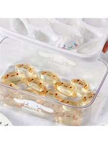 SANRIO 1 khay làm đá bằng silicon có mùi thơm kèm nắp, hình hoạt hình dễ thương, hiệu quả làm đá tốt, thích hợp để làm đá tại nhà. - Nhiều màu - Xem 6