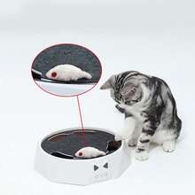 宠物玩具，电动猫玩具，毛绒老鼠猫转盘，双速可调自动互动打地鼠猫玩具，互动猫玩具，猫玩具，捕鼠玩具 - 彩色 - 查看 4