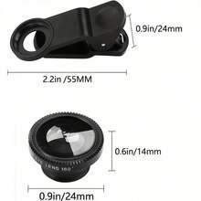 New 3-In-1 Phone Lens Kit, Including 180° Fisheye, 0.65X Wide Angle, And 10X Macro Lenses. Easily Capture Detailed, Creative Shots For Various Phone Models. - Mobile Phone Auxiliary Camera Lens - View 4