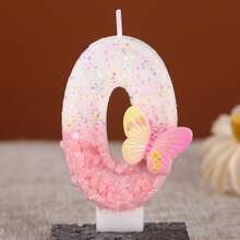 1pc Shiny Pink Butterfly Number Birthday Candle, Suitable For Anniversary, Graduation, Birthday Party, DIY Crafts, Back To School, Valentine's Day And Other Occasions - Birthday Candle Number - View 15