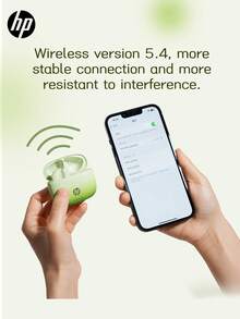 HP H10J 无线耳机，带充电盒，蓝牙 5.4，IPX4 防水，30 小时播放时间，内置麦克风 - 查看 7