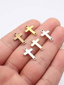 40 chiếc mặt dây chuyền hình chữ thập 18x12mm dùng để tự làm vòng tay, vòng cổ, trang sức, phụ kiện thủ công mỹ nghệ. - Đầu nối chữ thập - Xem 12
