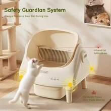 Cat-Ear Automatic Self-Cleaning Cat Litter Box – Smart Sensors, APP Control & Health Monitoring, Low Noise, Odor Control, Easy Clean, For Multi Cats, Large Cats, Modern Pet Homes,Cat Stuff - US B Type Plug(110-127V) - View 8