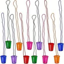 1/6pcs Cup-Shaped Necklace Decorations, Beaded Chain With Cup Pendant, Suitable For Necklace, Tabletop Or Porch Decor, Multi-Color Options (Blue, Green, Purple, Pink, Orange, Red), Lightweight Durable Plastic Beads, Suitable For Birthday, Easter, Bachelorette Party, Carnival, Bar, Club, Graduation, Anniversary - Multicolor - View 10