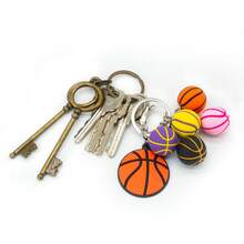 1pc Colorful Cartoon Sports Ball Keychain, 2026 Commemorative Small Gift, Souvenir, Backpack Pendant, Keychain Accessory, Portable Hanging Decor - Multicolor - View 2