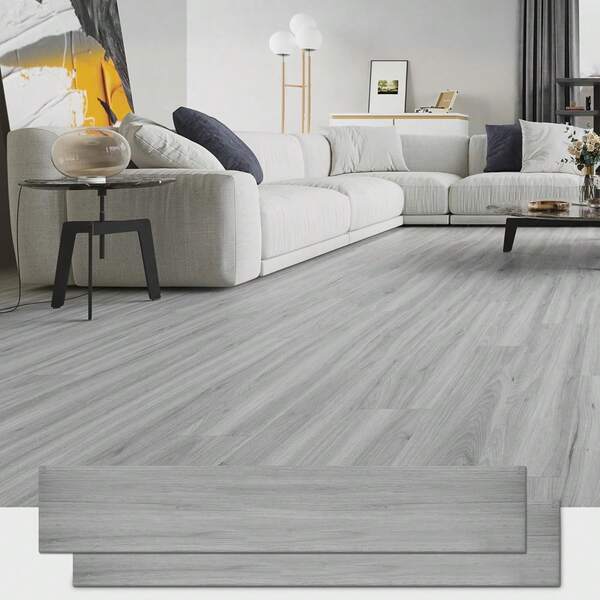 32pcs Luxurious Wood Grain Vinyl Peel & Stick Floor Tiles,178"X5.9", Waterproof And Durable Self-Adhesive Flooring - Easy DIY Installation For Elegant Bedroom & Living Room Decor