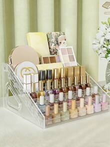 5/4/3 Tier Detachable Multi-Functional Storage Rack, Suitable For Organizing Perfume, Cosmetics, Glasses, Nail Polish And Other Items, Can Display Nail UV Gel, Essential Oils, Nail Salon Tools, Nail Polish, Perfume, Large Capacity Design, Suitable For Vacation, Beach, Bathroom, Bedroom And Other Scenarios - Multicolor - View 1