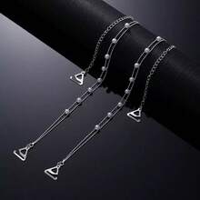 2条可调节甜美珍珠肩带，新娘礼服配饰，胸罩肩带 - 均碼 - 查看 5