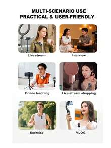 New Professional Wireless Lavalier Microphone, Magnetic Design Plug And Play, Battery Level Display, 3-In-1 Wireless Lavalier Microphone, 2-In-1 Wireless Lavalier Microphone, Equipped With Innovative Smart Noise Cancellation Feature - Suitable For Smartphones, Computers, Cameras - Ideal For Content Creation, Live Streaming, Podcasting And More - 查看 9