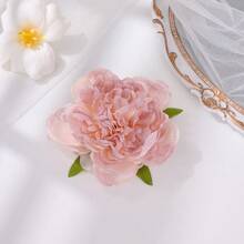 Pinza de pelo con flor grande, adecuada para uso diario, playa, vacaciones, tocado de novia para boda - Multicolor - Ver 15