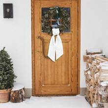 Flower Wreath Sashes For Front Door White Ric-Rac Wreath Ribbons For Holiday Spring Party Yard Wall Home Decoration - White - View 2