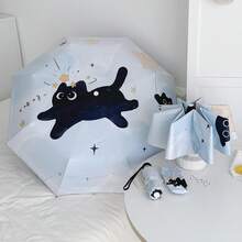 1pc Fully Automatic Folding Umbrella, Cute Cartoon Pattern, Rain & Sun Protection, Dual-Use, Portable Travel Umbrella - Multicolor - View 4