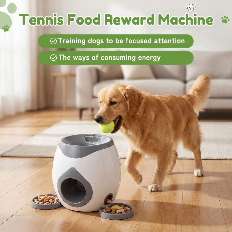 Senmeo Interactive 2-In-1 Pet Food Puzzle Toy, Anti-Boredom Treat Dispensing Slow Feeder For Home - Grey - View 1