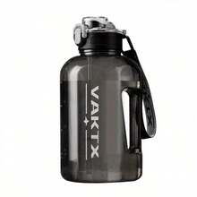 Large Capacity Leak-Proof Sports Water Bottle With Flexible Straw, Heat-Resistant, Suitable For Summer - Black Cool - View 9