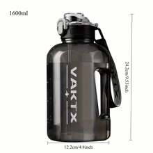 Large Capacity Leak-Proof Sports Water Bottle With Flexible Straw, Heat-Resistant, Suitable For Summer - Black Cool - View 10