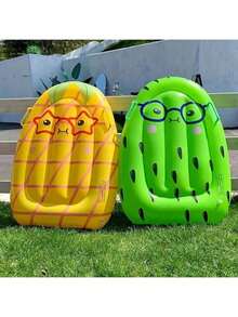 1pc Fruit Floating Mat - Strawberry, Pineapple, Kiwi Design, Easy To Float On Water, Suitable For Beach/Party, Beach Essentials, Pool Float - Multicolor - View 6