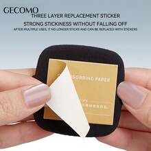 100pcs Bamboo Charcoal Oil Blotting Paper, Easy Oil Control With Powder Puff & Mirror, Portable Face Refreshing Sheets For Men & Women - Multicolor - View 5