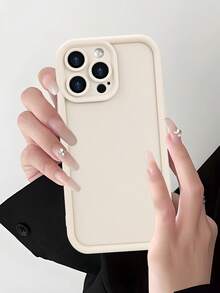 2 件装渐变边框白色磨砂手机壳，兼容苹果 X/XR/11/12/13/14/15/16/17/Pro/Plus/ProMax，全包防震保护套，简约设计，完美保护您的手机 - 白+白 - 查看 2