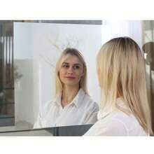 1pc DIY Mirror Stickers Soft Mirror Wall Stickers Bathroom Wallpaper Waterproof And Moisture-Proof Pet Mirror Stickers Self-Adhesive Mirror - Multicolor - View 6
