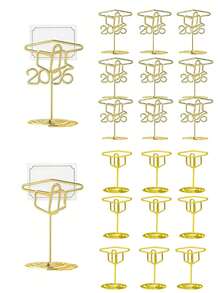 6pcs Graduation Cap Table Number And Photo Holder – Perfect For Displaying Photos, Business Cards, Place Cards, And Memos; Ideal As Tabletop Decor For Graduation Parties, Weddings, Birthday Celebrations, And Themed Events. - One Size Fits All - View 1