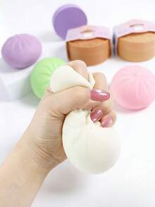 Steamer Shaped Adult Desktop Stress Relief Toy, Elastic Squeeze Fidget Toy, Fun Handheld Toy, Suitable As Creative Gift For Adult Party, Office Desk And Home Decor - Multicolor - View 3