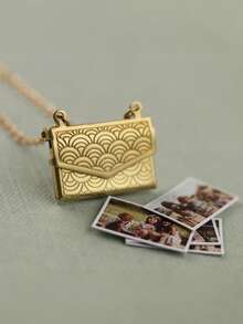 Dây chuyền mặt dây chuyền hình phong bì vàng khắc ảnh theo yêu cầu, thiết kế phong bì khắc ảnh, dây chuyền cá nhân hóa, trang sức lưu giữ ảnh kỷ niệm, dây chuyền phong bì nhỏ khắc ảnh cá nhân - mặt dây chuyền ảnh thủ công với ảnh của riêng bạn, món quà trang sức thanh lịch hàng ngày, quà kỷ niệm thể hiện tình yêu, quà tặng Ngày của Mẹ cho mẹ, thích hợp làm quà sinh nhật và quà tặng ngày lễ. - Nhiều màu - Xem 3