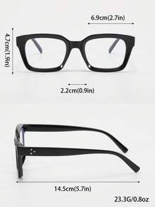 3 piezas Gafas transparentes con marco geométrico para mujer, gafas de moda, accesorios decorativos diarios, accesorios de gafas transparentes, accesorios de gafas para mujer - Multicolor - Ver 6
