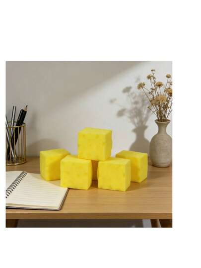 1 Pc/ Cheese Shaped Squishy Fidget Toy, Slow Rebound Stress Relief Toy, Kawaii Desk Decor & Novelty Gift For Office Workers & Teens