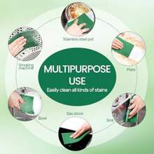 Heavy Duty Scouring Pads 30 Pcs Individually Wrapped Dish Scrubber Pads For Household Kitchen Pots Pans Metal Grill 4.3 X 2.7 X 0.3 In - Green - 查看 3