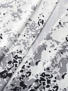 Ink Gradient Tiger Print 3/4 Sleeve Robe, Loose Fit Casual Sunscreen Cardigan For Men - White - View 6