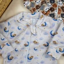 Snuggle Fit Long Soft Baby  Set With 2 Pieces, Hypoallergenic Fabric, Front Zipper, Warm, Comfortable, Printed, Unisex Pajamas For Girls And Boys - 彩色 - 查看 11