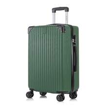 YONSLY Lightweight Suitcase 20/24/28 Inches With Combination Lock 4 Wheels 360° Double Zipper Mesh Pocket Soft Rubber Handle Trolley Suitcase - 深綠 - 查看 11